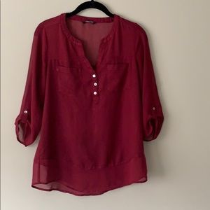 Express sheer 3/4 sleeve shirt